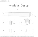 L'essentiel Organizer ścienny , 56 x 56 cm, kompletny zestaw