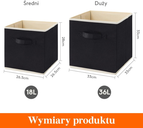 Lifewit 12 sztuk kostek do przechowywania z materiału, 33 x 33 x 33 cm Lifewit 12 sztuk kostek do przechowywania z materiału, 33 x 33 x 33 cm