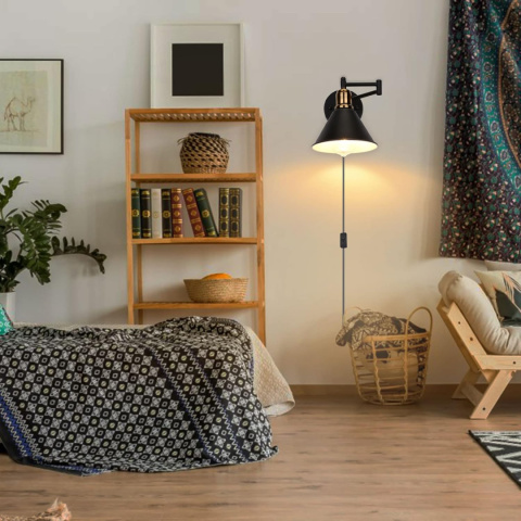 Lightess Vintage Kinkiety ścienne do wnętrz z przełącznikiem 2 szt Lightess Vintage Kinkiety ścienne do wnętrz z przełącznikiem 2 szt