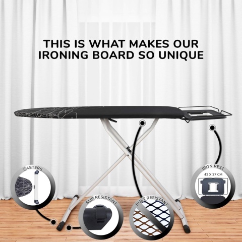 NAWA Super lekka deska do prasowania OSLO,125 x 41 cm, z kółkami