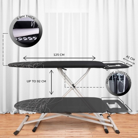 NAWA Super lekka deska do prasowania OSLO,125 x 41 cm, z kółkami