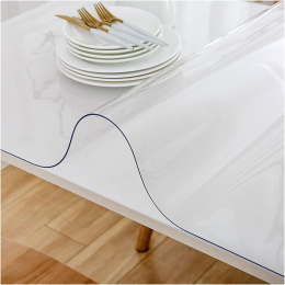 Pokrowiec na stół Przezroczysty 2mm PVC Zmywalny pokrowiec 80 x130 cm