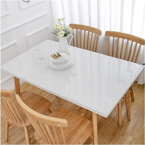 Pokrowiec na stół Przezroczysty 2mm PVC Zmywalny pokrowiec 80 x130 cm