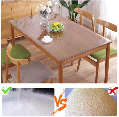 Pokrowiec na stół Przezroczysty 2mm PVC Zmywalny pokrowiec 80 x130 cm