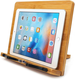 Readaeer składany bambusowy stojak do czytania na książkę, tablet