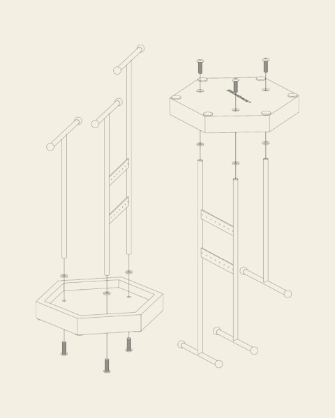 SONGMICS Stojak na biżuterię, metalu i drewna XL SONGMICS Stojak na biżuterię, metalu i drewna XL