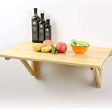 Składany stół ścienny Blat biurka 80x60 cm sosna - bialy