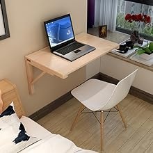 Składany stół ścienny Blat biurka 80x60 cm sosna - bialy