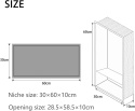 Sunrik Nisza prysznicowa ze stali nierdzewnej, 30 x 60 x 10 cm