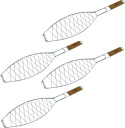 Zestaw do grillowania ryb ToCi 4 szt. z drewnianą rączką (57 x 13 cm) Zestaw do grillowania ryb ToCi 4 szt. z drewnianą rączką (57 x 13 cm)