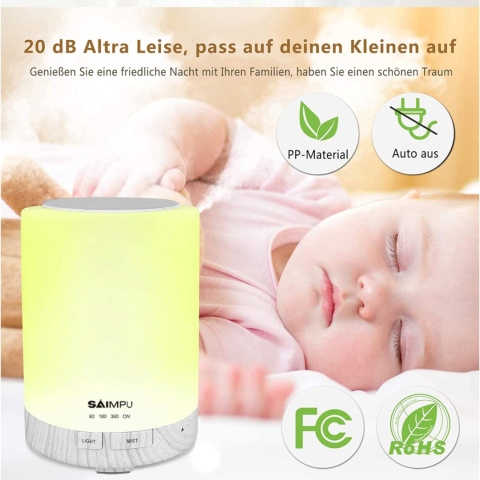 Ultradźwiękowy dyfuzor zapachowy nawilżacz powietrza lampka Ultradźwiękowy dyfuzor zapachowy nawilżacz powietrza lampka