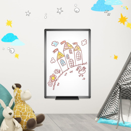 VIZ-PRO Tablica magnetyczna z ramą aluminiową, 60 cm x 90 cm