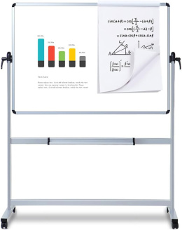 VIZ-PRO dwustronna magnetyczna tablica obrotowa, aluminiowa 120 x 90cm