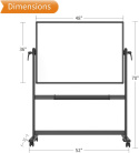 VIZ-PRO dwustronna magnetyczna tablica obrotowa, aluminiowa 120 x 90cm VIZ-PRO dwustronna magnetyczna tablica obrotowa, aluminiowa 120 x 90cm