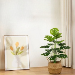 AIVORIUY Sztuczne rośliny 75 cm, zielona palma z doniczka