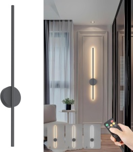 Aipsun Akumulatorowa lampa ścienna z pilotem 100 cm ściemniania timer