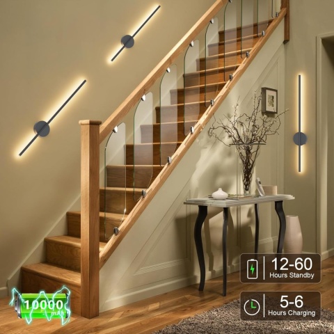 Aipsun Akumulatorowa lampa ścienna z pilotem 60 cm ściemniania timer Aipsun Akumulatorowa lampa ścienna z pilotem 60 cm ściemniania timer