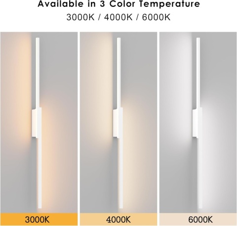 Aipsun Bezprzewodowa lampa ścienna z pilotem,100 cm, 3 barwy, 2 sztuki Aipsun Bezprzewodowa lampa ścienna z pilotem,100 cm, 3 barwy, 2 sztuki