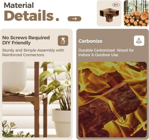 Bamworld 167 cm wysoki stojak na rośliny doniczkowe