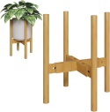 Bamworld Stojak na kwiaty taboret na rośliny regulowany 32cm drewniany Bamworld Stojak na kwiaty taboret na rośliny regulowany 32cm drewniany