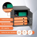 Brihard Business Sejf Elektroniczny - 40x38x38cm z ekranem LED