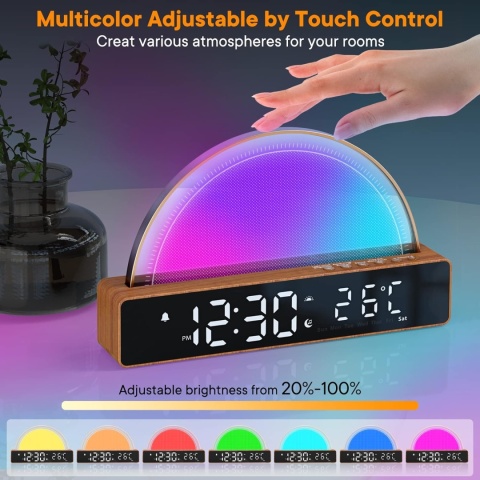 Budzik ze światłem, budzik świetlny, White Noise Machine 10 TRYBOW Budzik ze światłem, budzik świetlny, White Noise Machine 10 TRYBOW