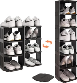 Kitstorack Regał na buty z 7 poziomami, wąski