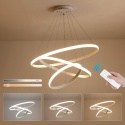 Lampa wisząca LED, 3 pierścienie ściemniana, 3000-6000 K, pilot