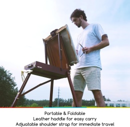 MEEDEN Sztaluga francuska Sztaluga plenerowa z litego drewna bukowego: