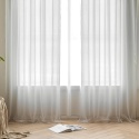 MIULEE Zasłony z taśmą marszczącą, 2 szt, białe, z woalu, 140 x 260 cm MIULEE Zasłony z taśmą marszczącą, 2 szt, białe, z woalu, 140 x 260 cm