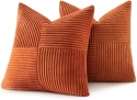 MIULEE Zestaw 2 poszewek na poduszki sztruksowe 50x 50 cm 2 sztuki MIULEE Zestaw 2 poszewek na poduszki sztruksowe 50x 50 cm 2 sztuki