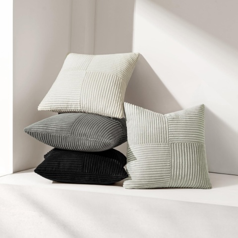 MIULEE Zestaw 2 poszewek na poduszki sztruksowe 50x 50 cm 2 sztuki MIULEE Zestaw 2 poszewek na poduszki sztruksowe 50x 50 cm 2 sztuki