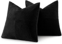 MIULEE Zestaw 2 poszewek na poduszki sztruksowe 50x 50 cm 2 sztuki MIULEE Zestaw 2 poszewek na poduszki sztruksowe 50x 50 cm 2 sztuki