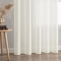 MIULEE Zestaw 2 zasłon z taśmą marszczącą o wyglądzie lnu 140 x 245 cm MIULEE Zestaw 2 zasłon z taśmą marszczącą o wyglądzie lnu 140 x 245 cm
