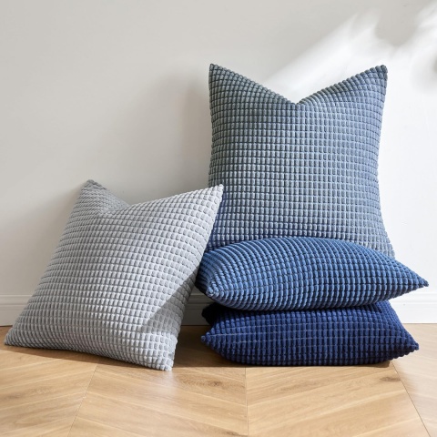 MIULEE Zestaw 4 poszewek na poduszki , sztruksowe 40 x 40 cm, MIULEE Zestaw 4 poszewek na poduszki , sztruksowe 40 x 40 cm,