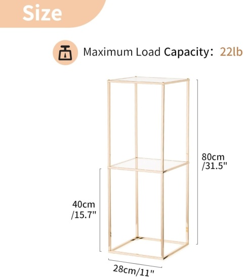 NUPTIO Złote wazony, ozdoby centralne: 2 szt. 80 cm metal NUPTIO Złote wazony, ozdoby centralne: 2 szt. 80 cm metal