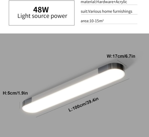 Oninio Ściemnialna lampa sufitowa LED, 100 cm, pilot sterowania Oninio Ściemnialna lampa sufitowa LED, 100 cm, pilot sterowania