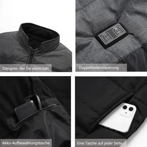 Panngu Ogrzewana kamizelka 3 stopnie ogrzewania USB Unisex XL Panngu Ogrzewana kamizelka 3 stopnie ogrzewania USB Unisex XL