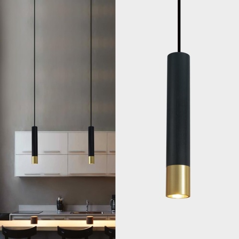 Lampa wisząca LED do jadalni, czarna, 4-punktowa , drewno Lampa wisząca LED do jadalni, czarna, 4-punktowa , drewno