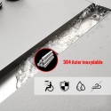 Rynna prysznicowa, bardzo płaska 70 cm, odpływ podłogowy z syfonem Rynna prysznicowa, bardzo płaska 70 cm, odpływ podłogowy z syfonem