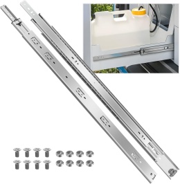 SHUHANG Wytrzymałe prowadnice do szuflad, nośność 68 kg, 100 cm