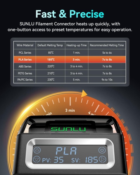 SUNLU Filament Connector FC01 - system łączenia filamentu zgrzewarka SUNLU Filament Connector FC01 - system łączenia filamentu zgrzewarka