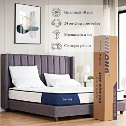 SuiLong Materac premium 180 x 200 x 25 cm, 5 stref, twardość H3 H4
