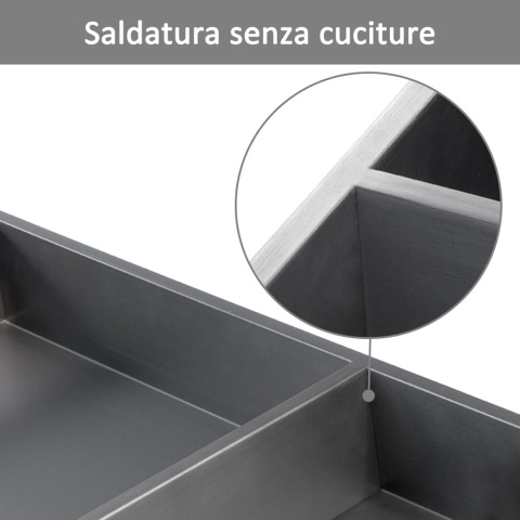 Sunrik Nisza prysznicowa ze stali nierdzewnej, 30 x 60 x 10cm antracyt Sunrik Nisza prysznicowa ze stali nierdzewnej, 30 x 60 x 10cm antracyt