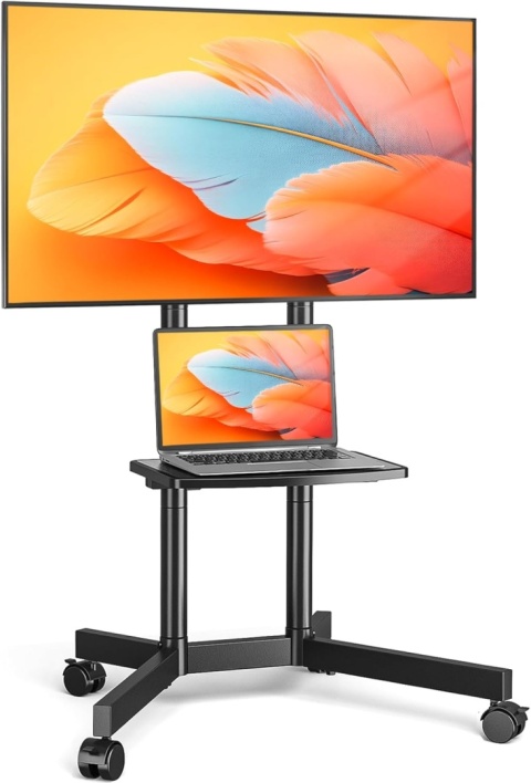 TVON Mobilny stojak pod telewizor na kółkach, do telewizorów 32-75"