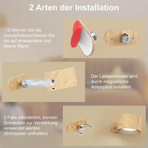 Wewnętrzna lampa ścienna kinkiet LED Feallive 3 poziomy bezprzewodowa Wewnętrzna lampa ścienna kinkiet LED Feallive 3 poziomy bezprzewodowa