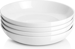 Zestaw 4 porcelanowych misek XXL do makaronu 1480 ml