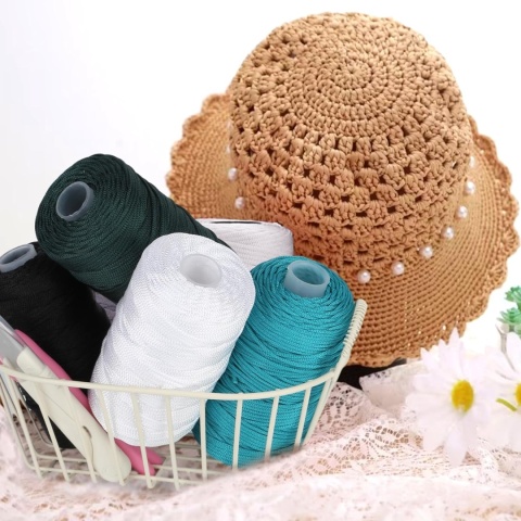 2 sztuki przędzy do makramy, nylonowy sznurek, zestaw przędzy