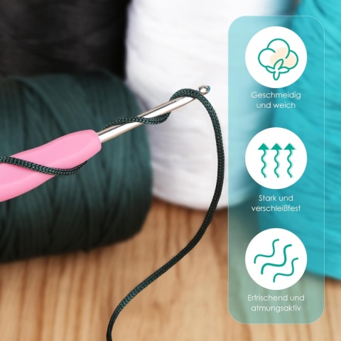 2 sztuki przędzy do makramy, nylonowy sznurek, zestaw przędzy