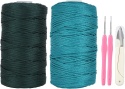 2 sztuki przędzy do makramy, nylonowy sznurek, zestaw przędzy